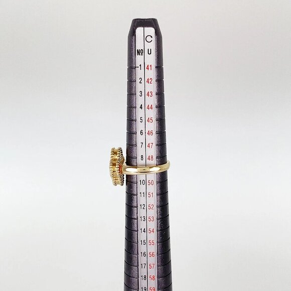 Van Cleef & Arpels Vintage Alhambra Yellow gold Shell diamond Ring - Picture 16 of 16